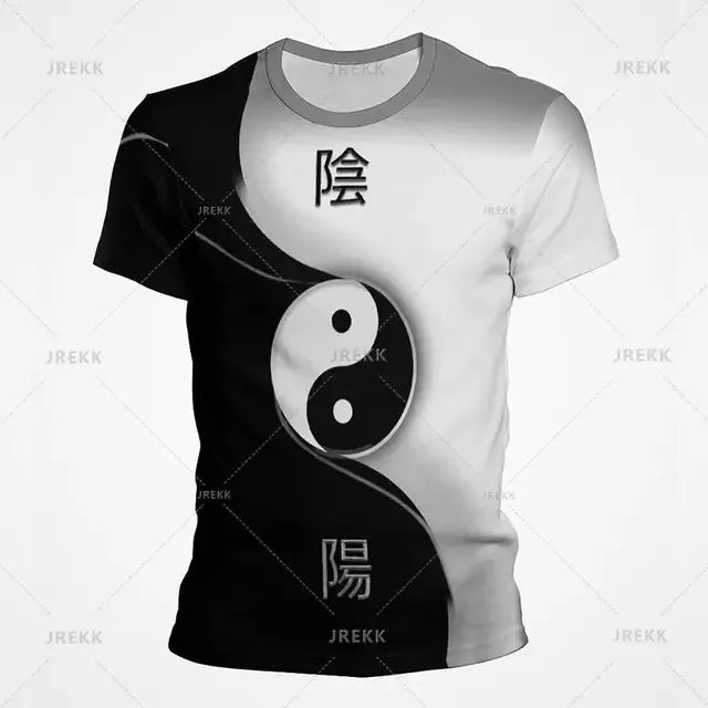 Camiseta Yin Yang Streetwear – Diseño Tai Chi Cósmico