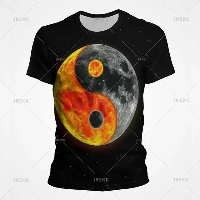 Camiseta Yin Yang Streetwear – Diseño Tai Chi Cósmico