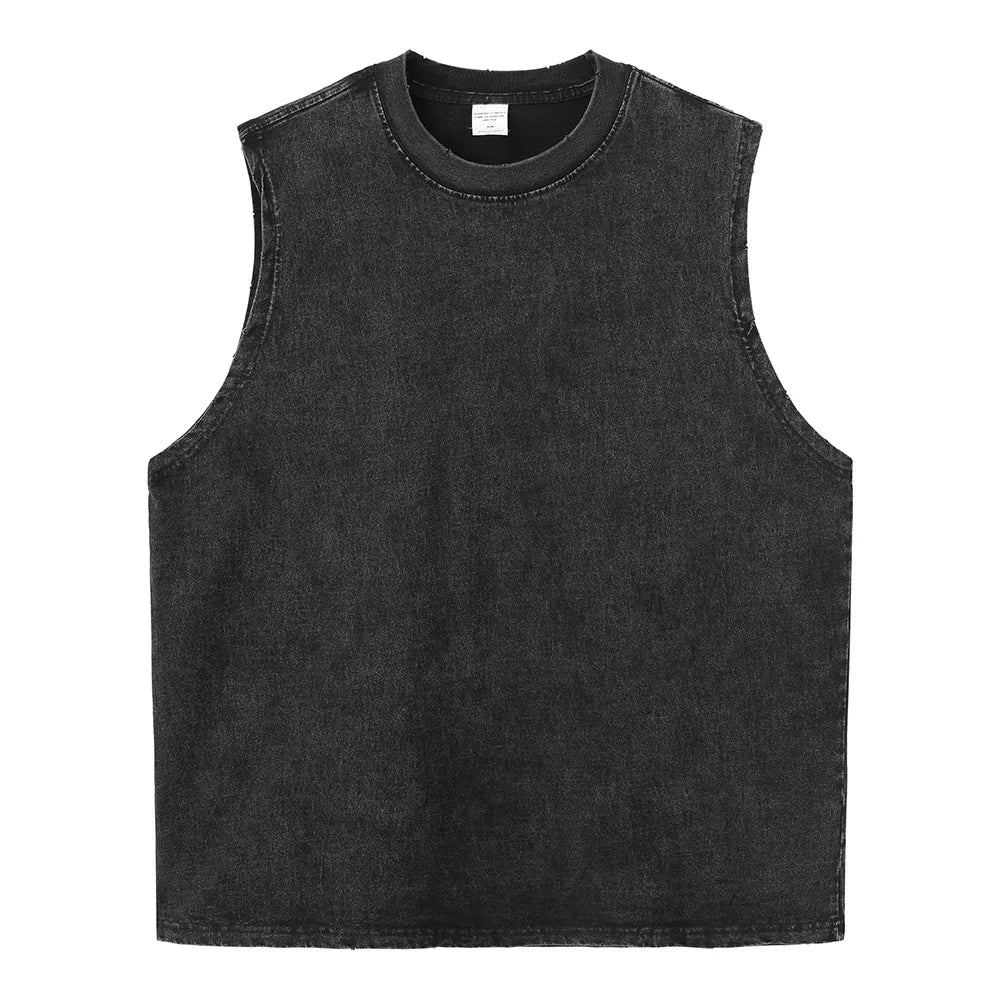 Camiseta Sin Mangas Anime Vintage – Demon Slayer Streetwear Oversize Unisex