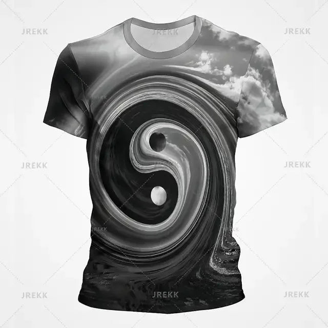 Camiseta Yin Yang Streetwear – Diseño Tai Chi Cósmico