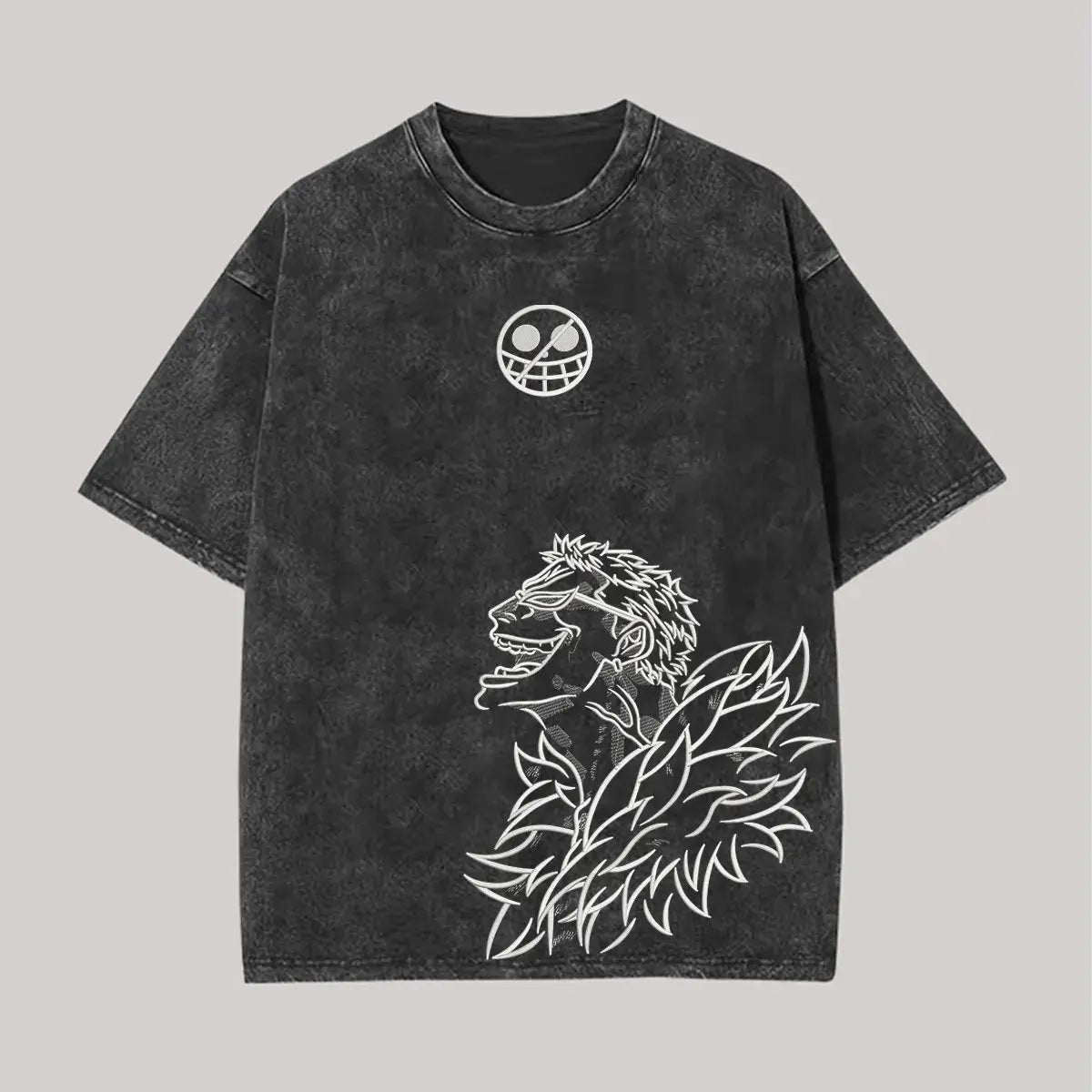 Camiseta Zoro One Piece Vintage – Oversize Anime Streetwear Unisex