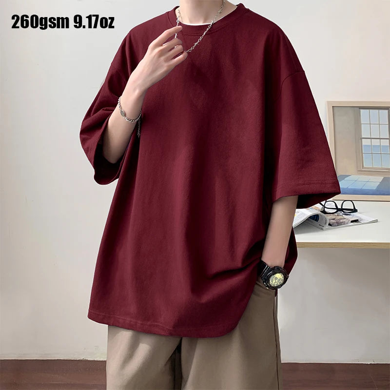Camiseta Oversized Premium 260GSM – Streetwear Unisex